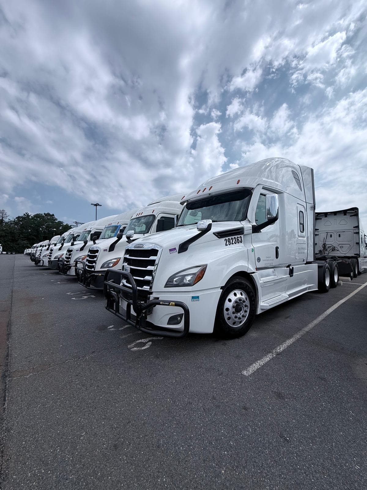 Medallo Enterprises tractors parked at the Hasbrouck Heights yard